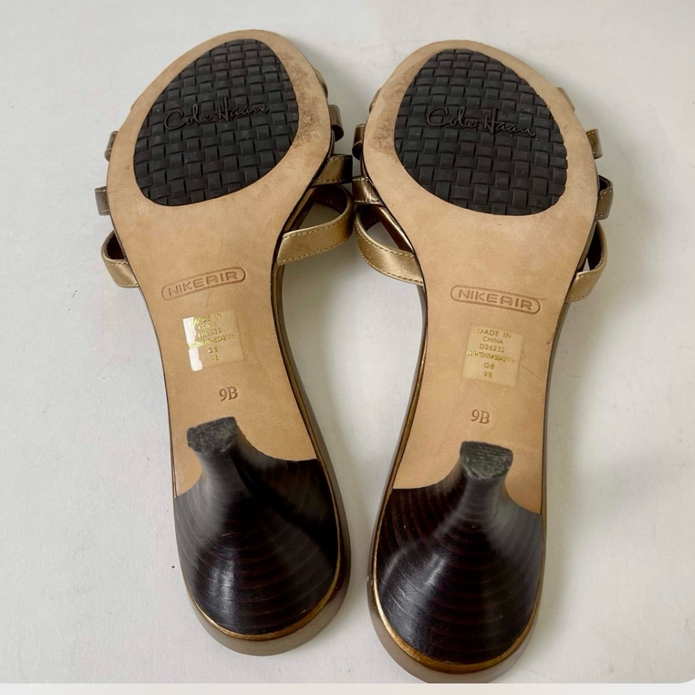 Cole Haan Nike Air Copper Beaded Heels, Size 9 - Picture 7 of 10